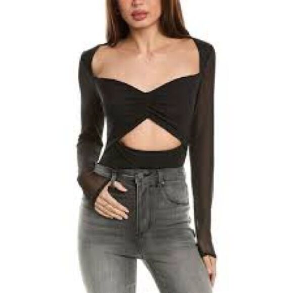 AFRM Tops - 3/$24 AFRM brand Celia sweetheart long sleeve cutout bodysuit S